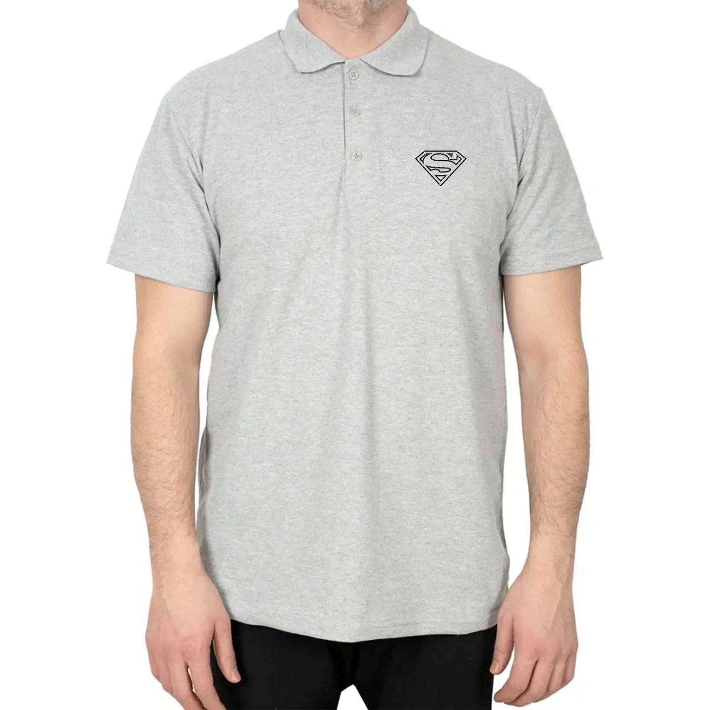 Superman Distrod Logo Polo Yaka Renkli Tişört
