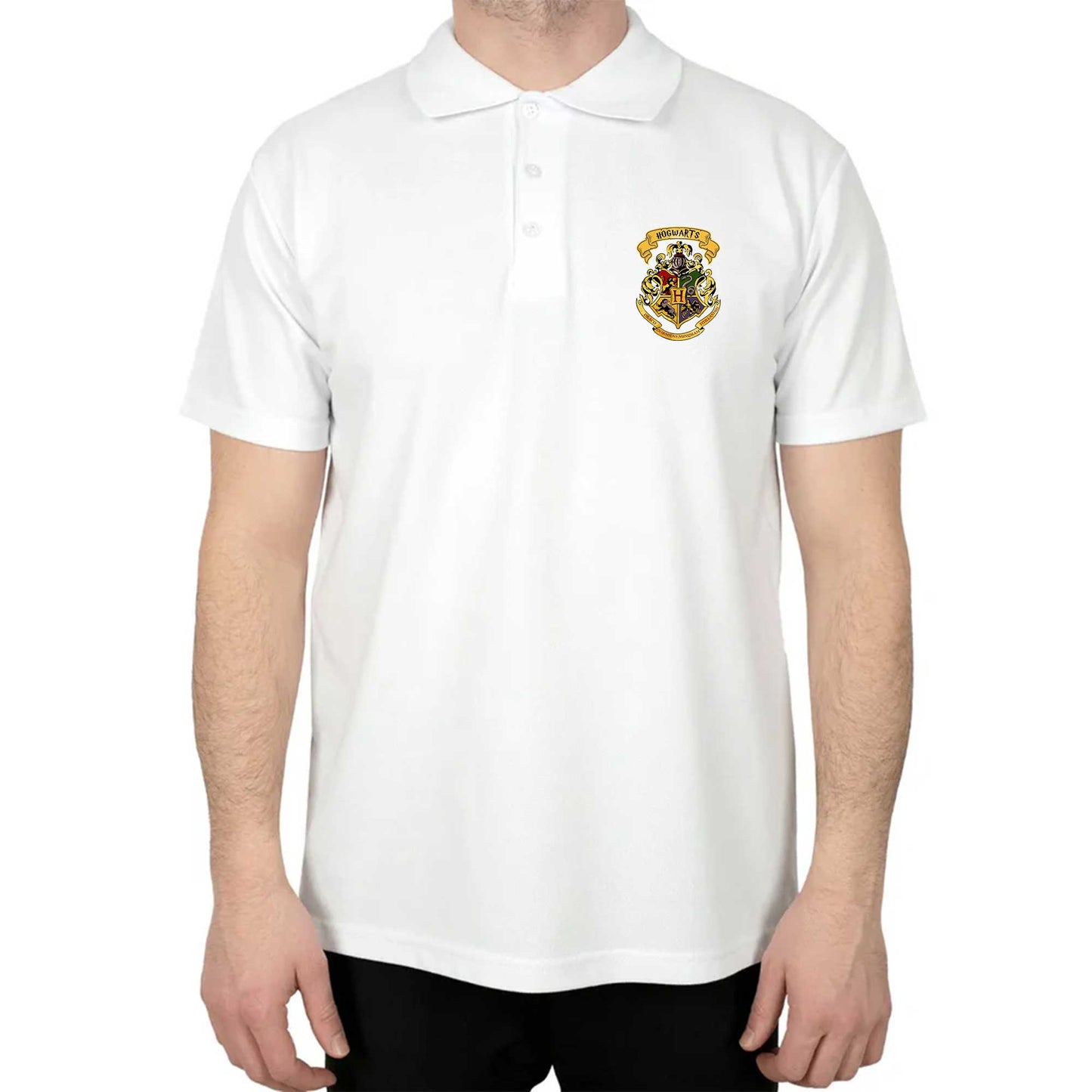 Harry Potter Hogwarts Logo Polo Yaka Renkli Tişört