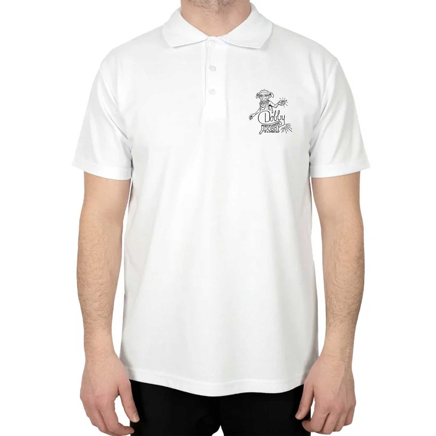 Harry Potter Dobby is a Free Elf Polo Yaka Renkli Tişört