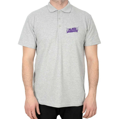 Black Sabbath Purple Logo Polo Yaka Renkli Tişört
