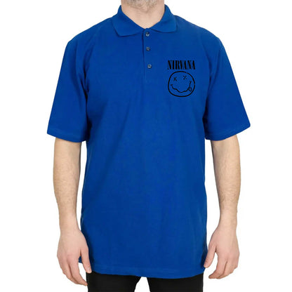 Nirvana Smiley Face Polo Yaka Renkli Tişört