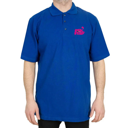 Pink Floyd Black Text Polo Yaka Renkli Tişört