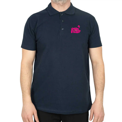 Pink Floyd Black Text Polo Yaka Renkli Tişört