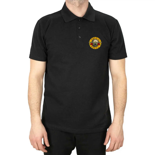 Guns N Roses Polo Yaka Renkli Tişört
