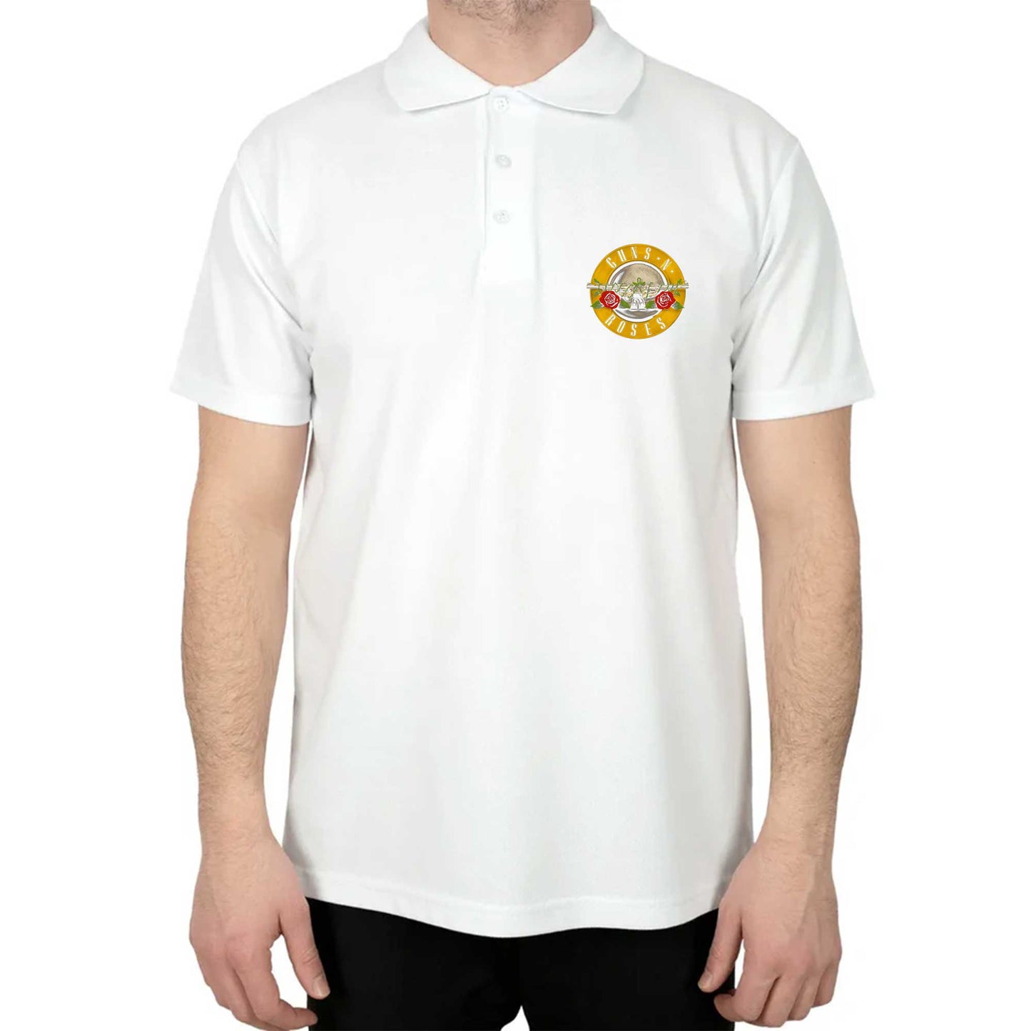 Guns N Roses Polo Yaka Renkli Tişört