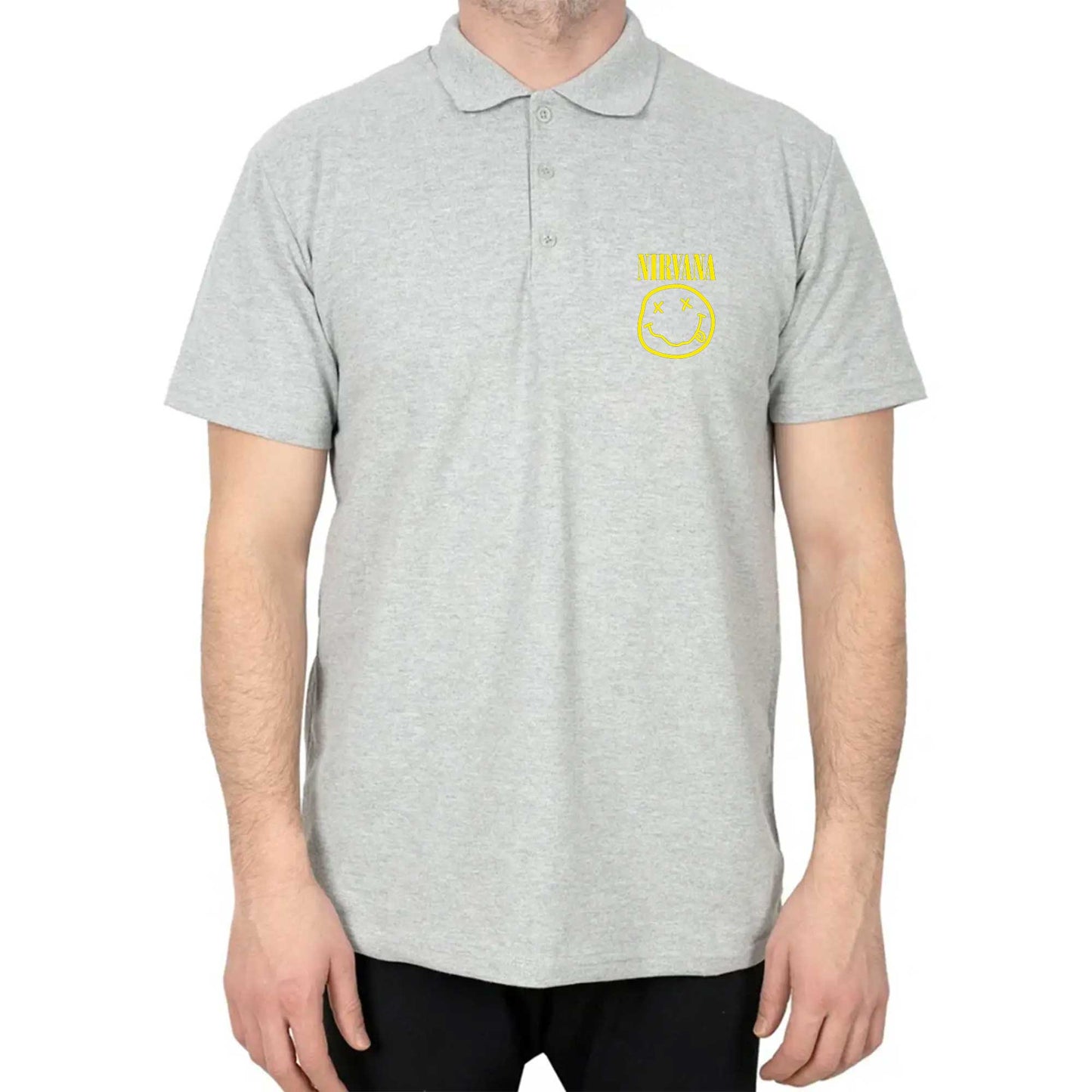 Nirvana Logo Polo Yaka Renkli Tişört