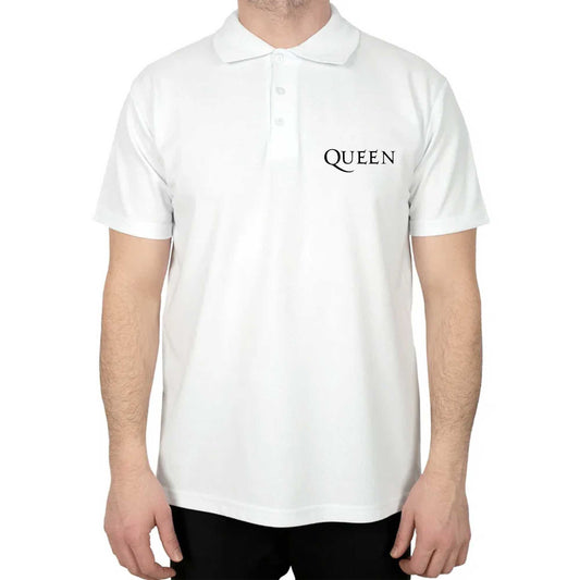 Queen Logo Polo Yaka Renkli Tişört