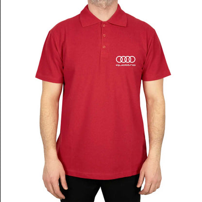 Audi Quattro Polo Yaka Renkli Tişört