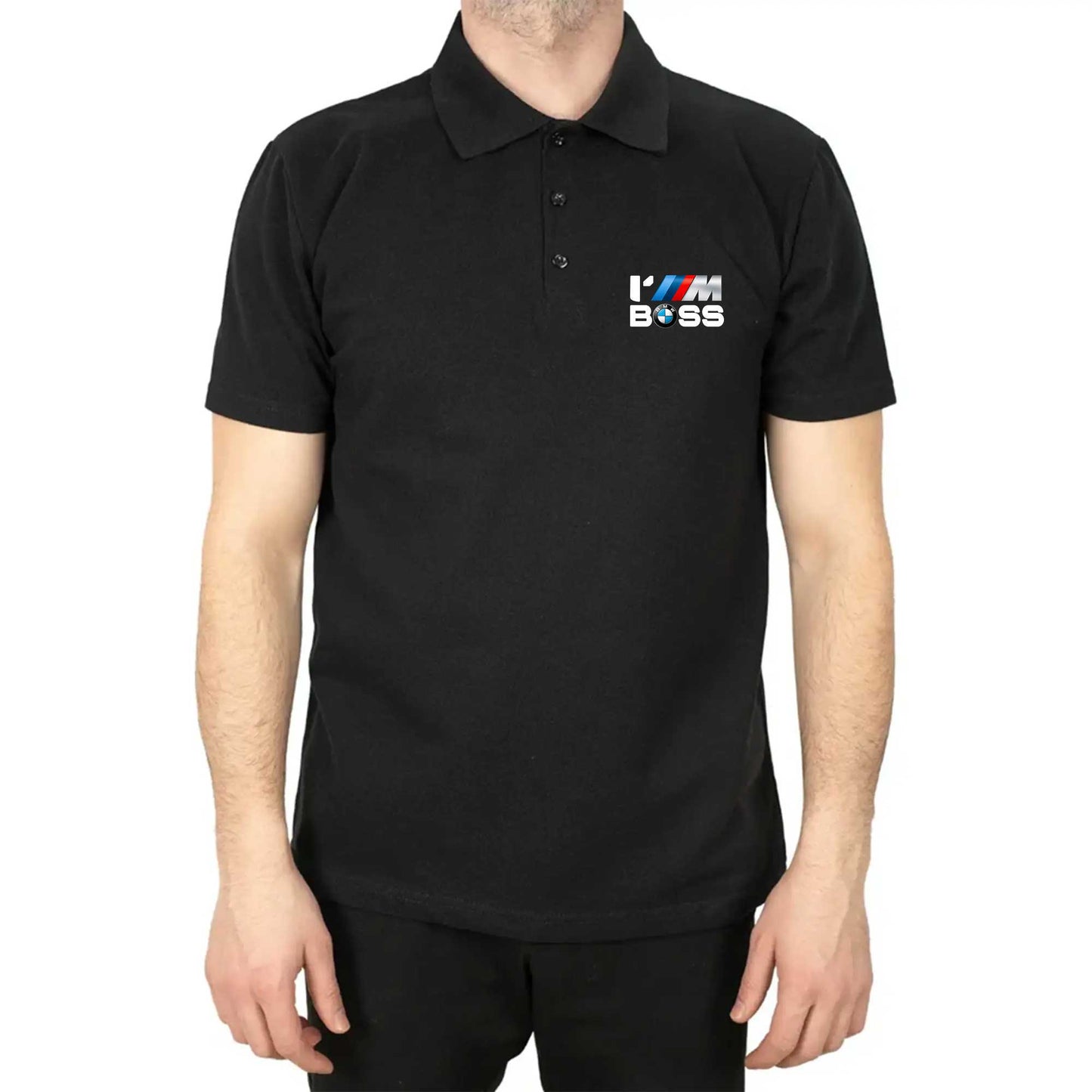 BMW IM BOSS Polo Yaka Renkli Tişört