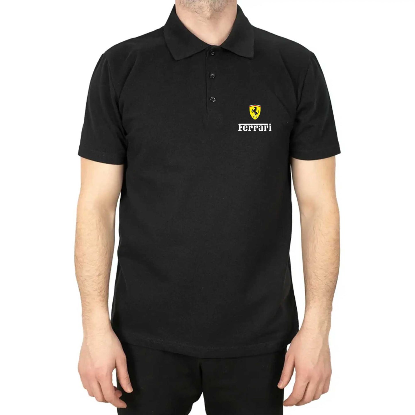Ferrari in Italy Polo Yaka Renkli Tişört