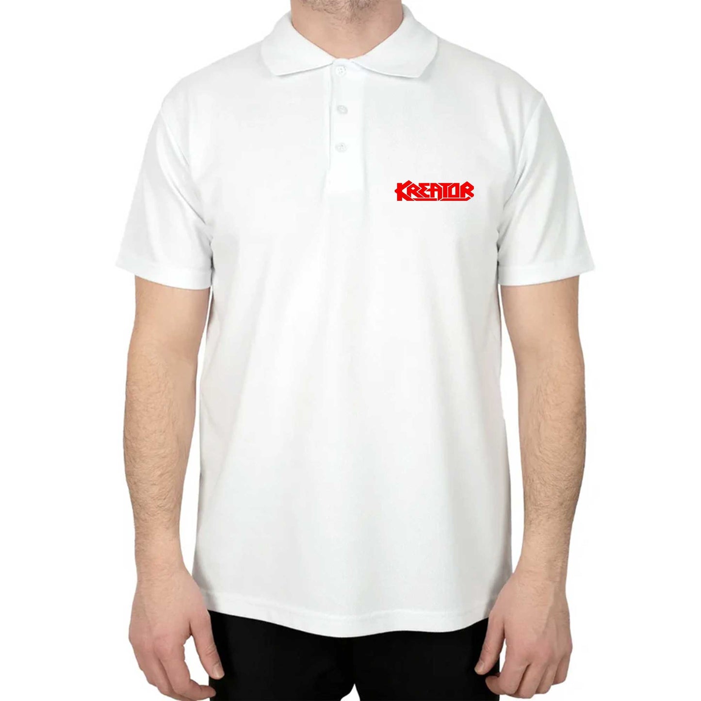 Kreator Logo Red Polo Yaka Renkli Tişört