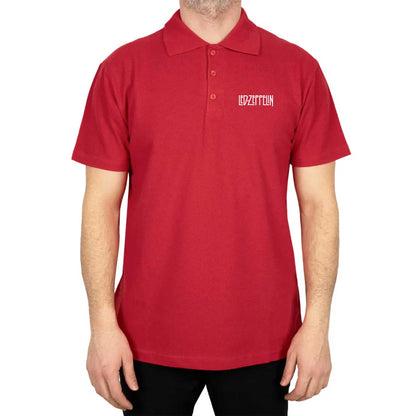 Led Zeppelin Logo Polo Yaka Renkli Tişört