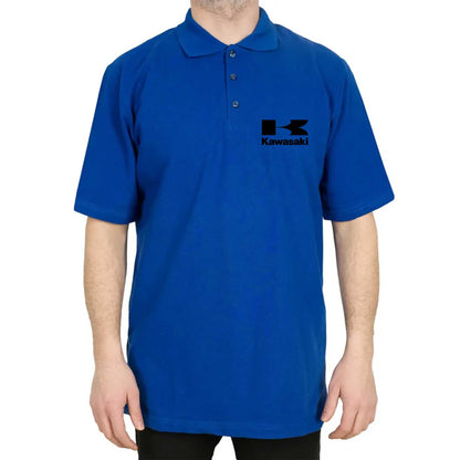 Kawasaki Logo Polo Yaka Renkli Tişört