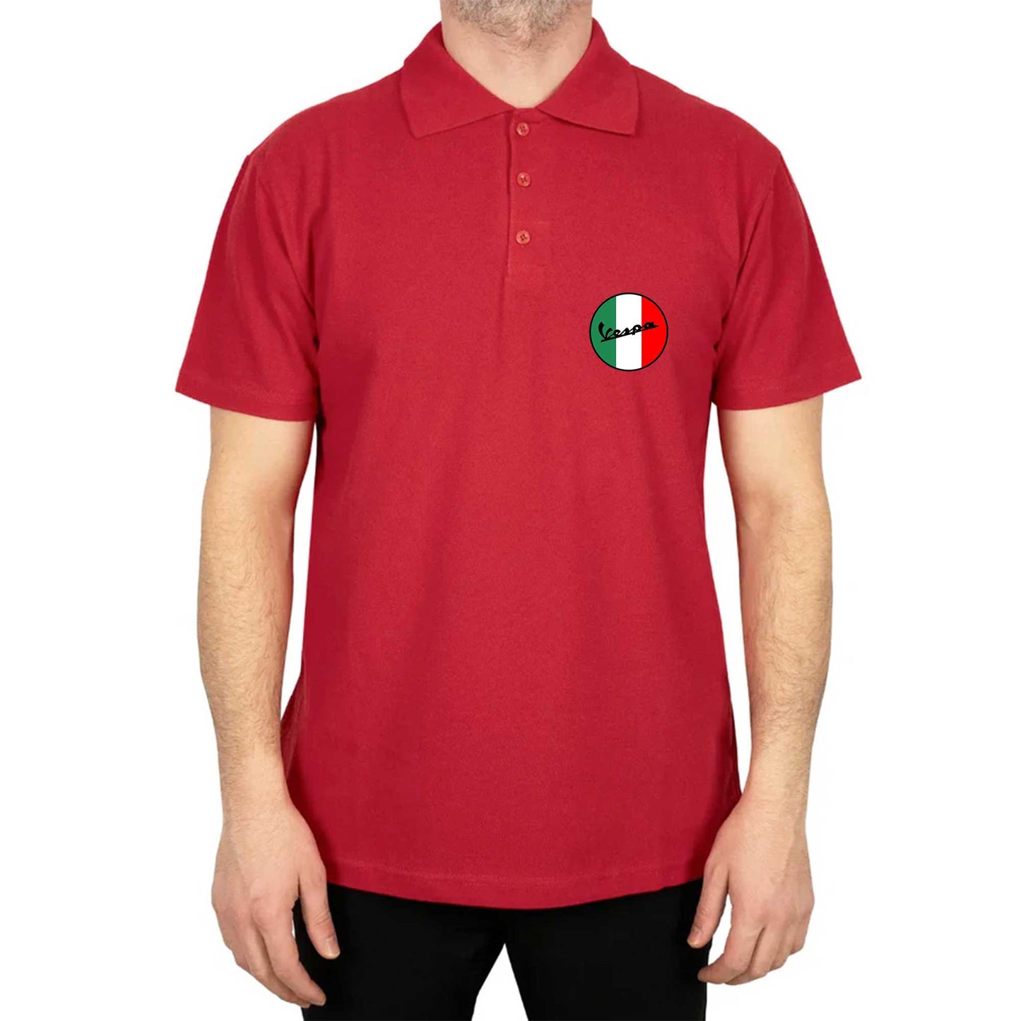 Vespa Logo Polo Yaka Renkli Tişört