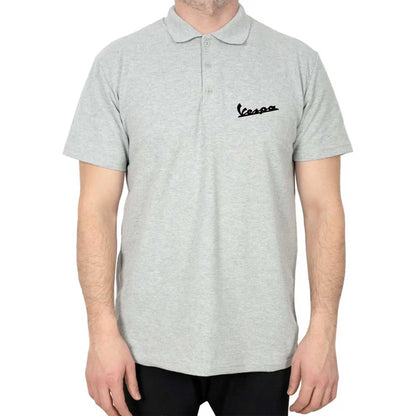 Vespa Logo 2 Polo Yaka Renkli Tişört