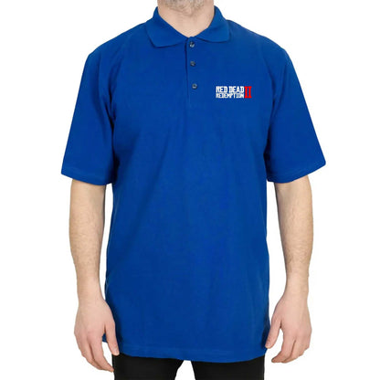 Red Dead Redemption 2 Text Polo Yaka Renkli Tişört