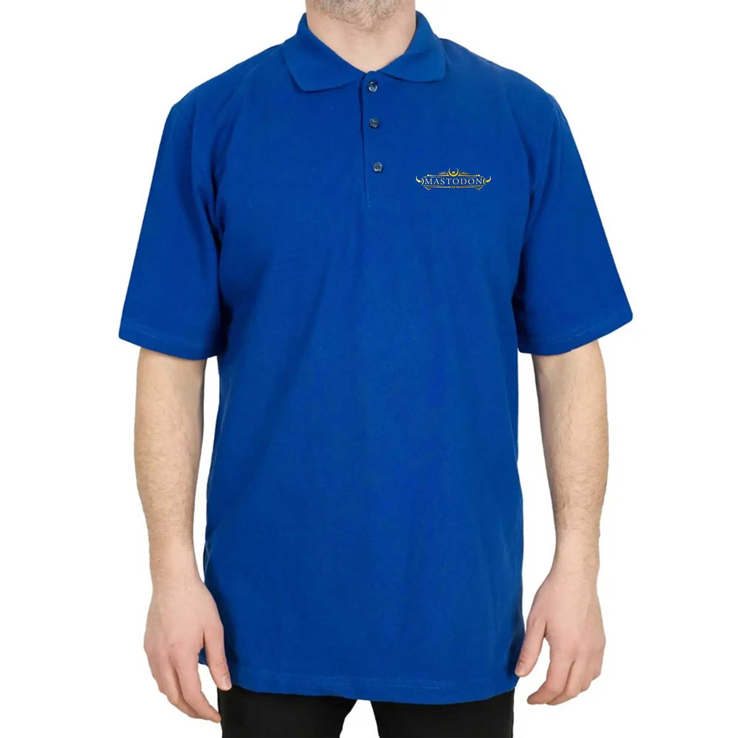 Mastodon Logo Polo Yaka Renkli Tişört