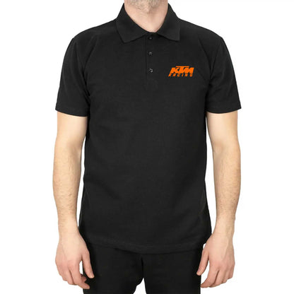 KTM Racing Orange Logo Polo Yaka Renkli Tişört