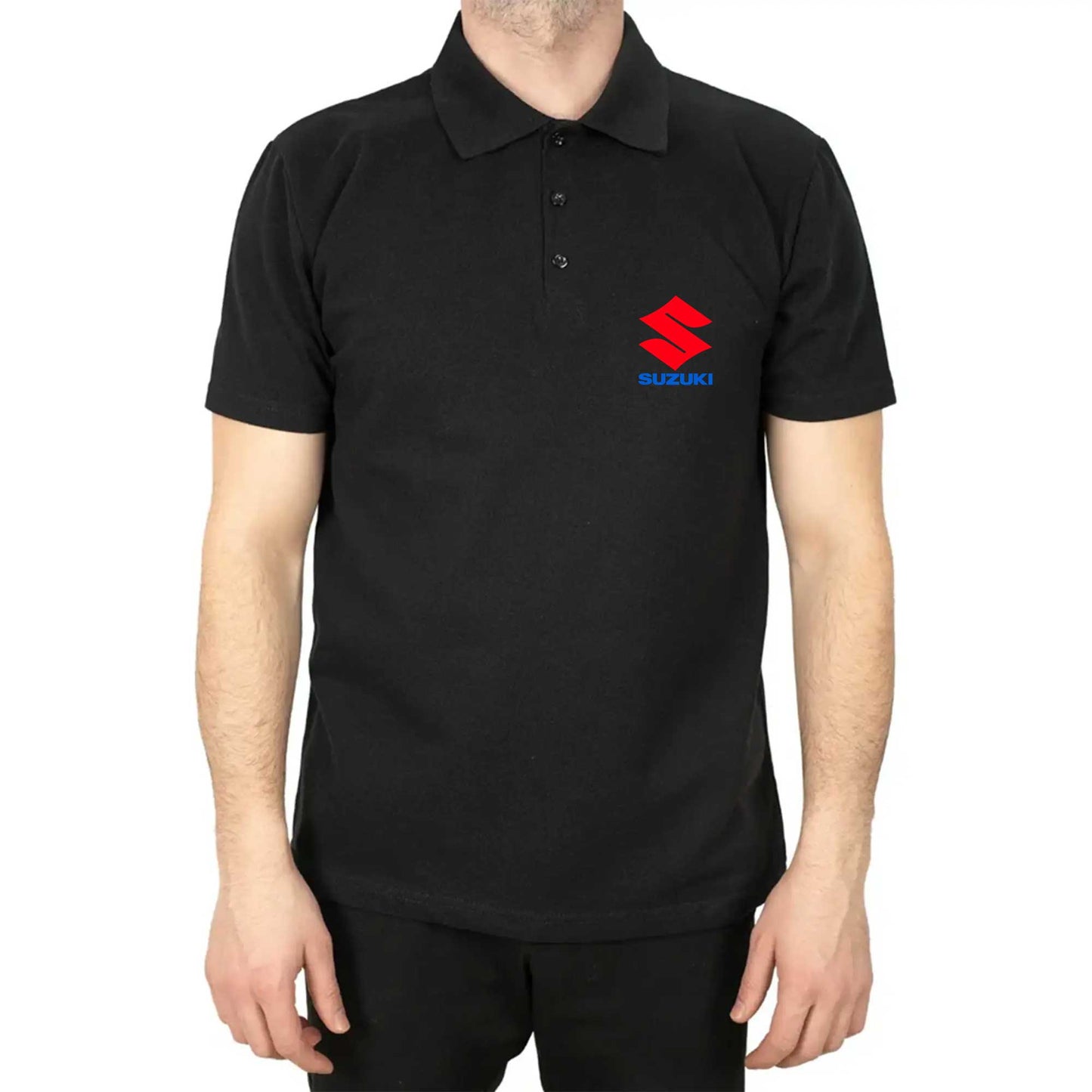 Suzuki Logo Text Polo Yaka Renkli Tişört