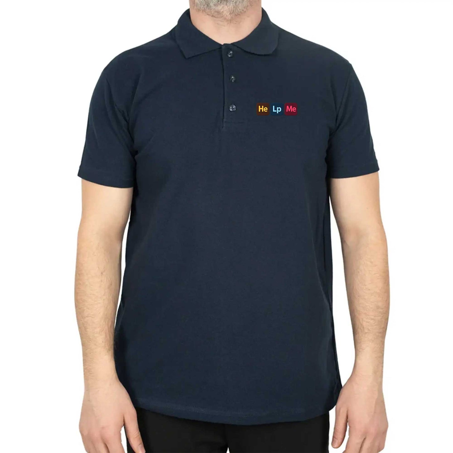 Designer Help Me Polo Yaka Renkli Tişört
