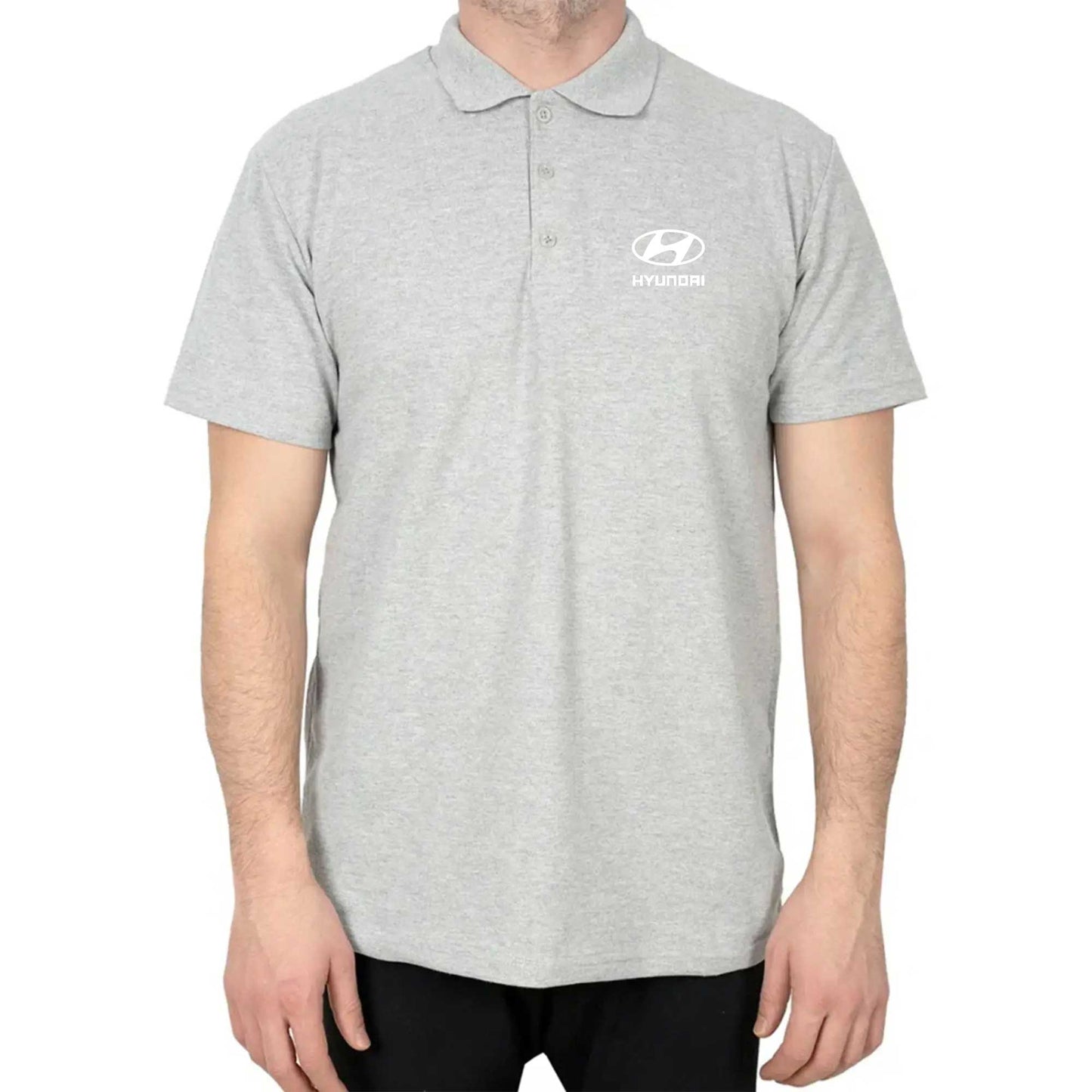 Hyundai White Logo Polo Yaka Renkli Tişört