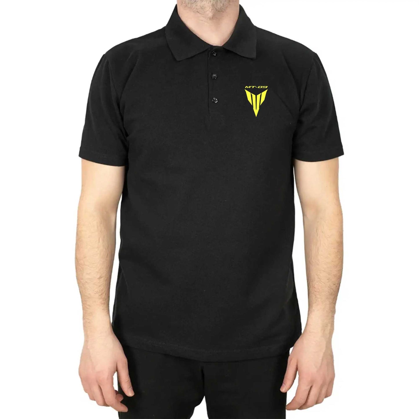 Yamaha MT 09 Logo Text Polo Yaka Renkli Tişört