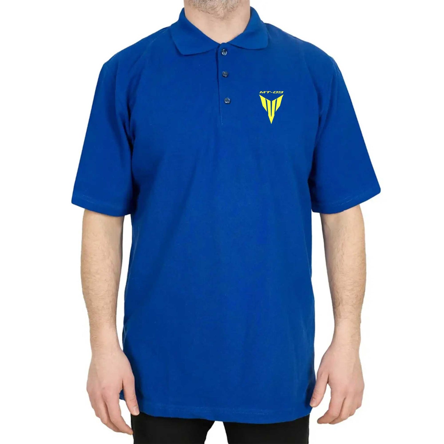 Yamaha MT 09 Logo Text Polo Yaka Renkli Tişört