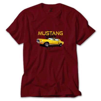 Ford Mustang 1967 Yellow Renkli Tişört