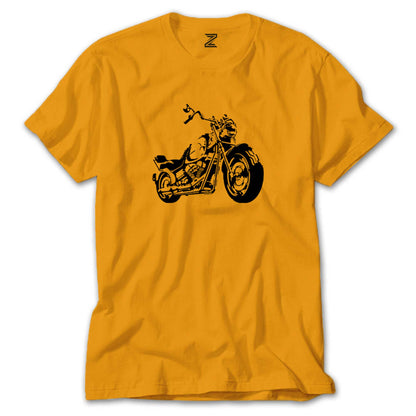 Chopper Motorsiklet Renkli Tişört