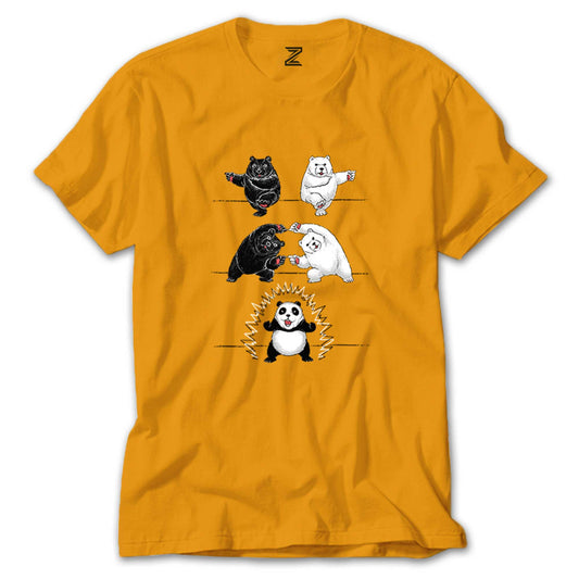 Panda And Bear Renkli Tişört