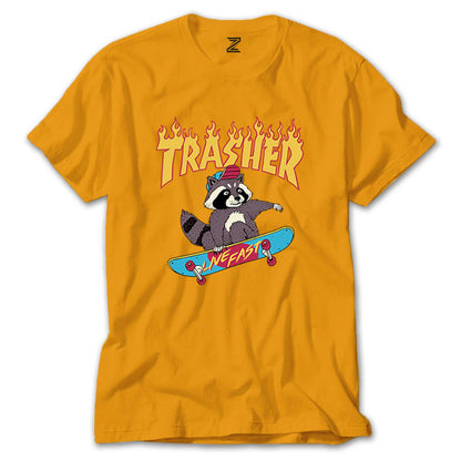 Thrasher Skate Racoon Renkli Tişört