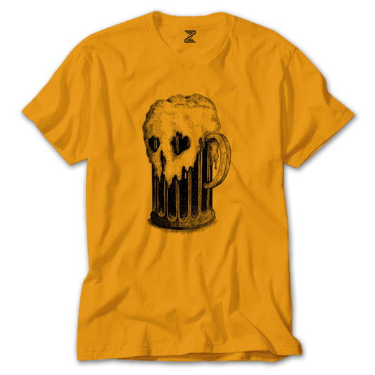 Beer Skull Renkli Tişört