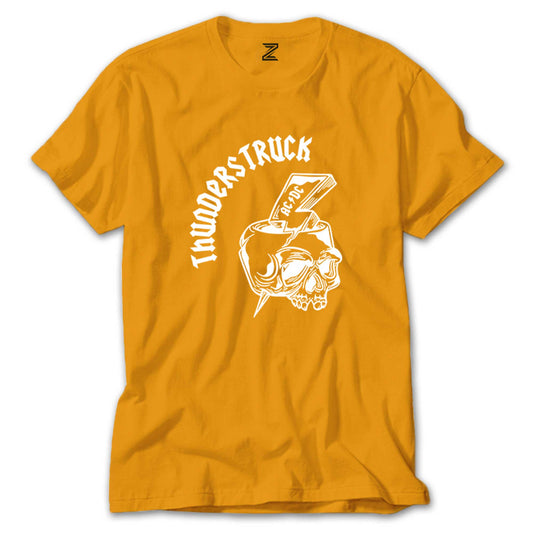 AC DC Thunderstuck Skull Renkli Tişört