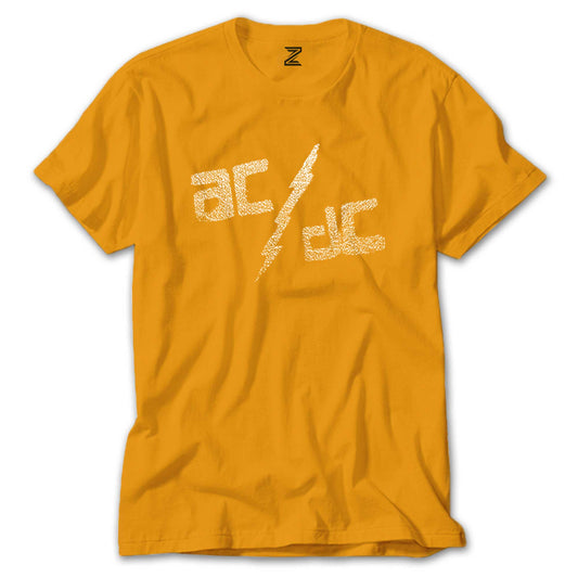AC DC Sprayed Renkli Tişört