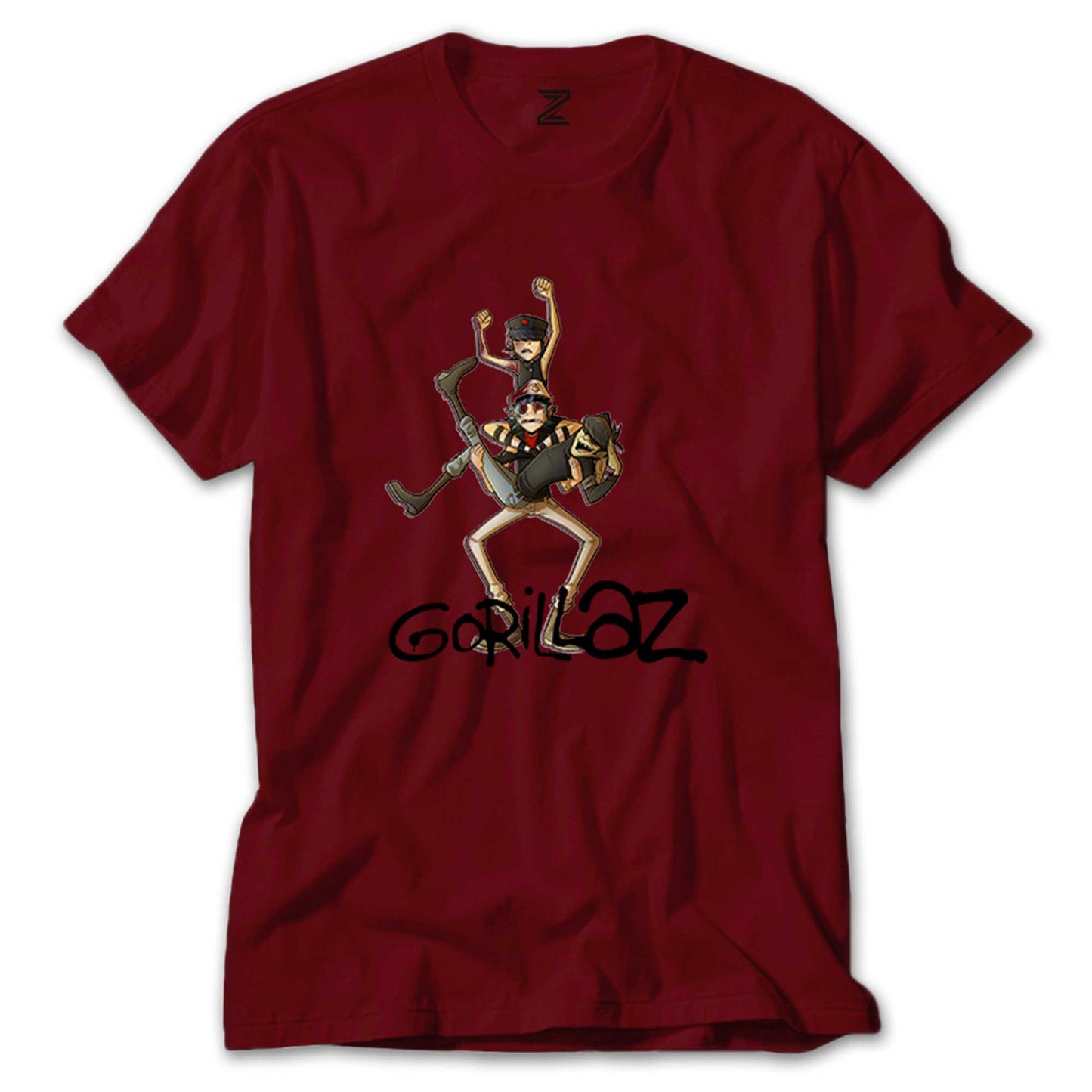 Gorillaz Cartoon Renkli Tişört