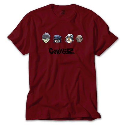Gorillaz Cartoon 2 Renkli Tişört