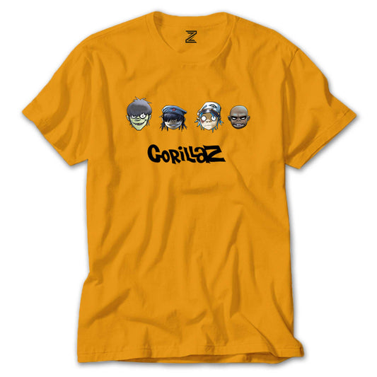 Gorillaz Cartoon 2 Renkli Tişört