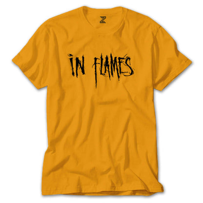 In Flames Logo Renkli Tişört
