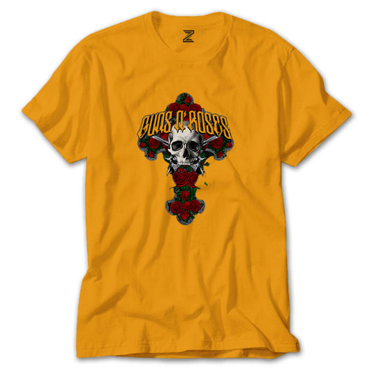 Guns N Rosses Skull Renkli Tişört