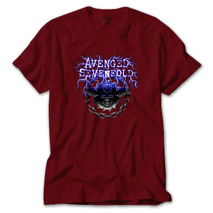 Avenged Sevenfold Lighting Skull Renkli Tişört