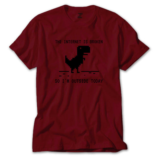 The Internet is Broken Renkli Tişört