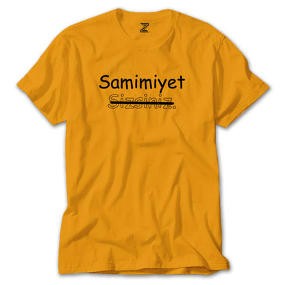 Samimiyet Sizsiniz Renkli Tişört