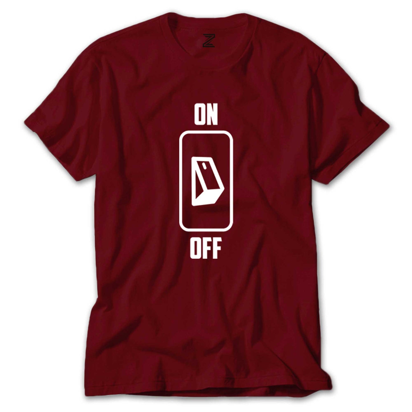 On Off Buton Renkli Tişört