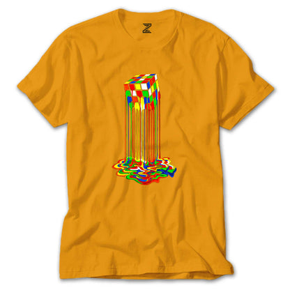 Rubix Cube Rainbow Renkli Tişört