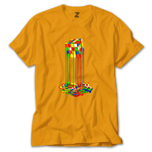 Rubix Cube Rainbow Renkli Tişört