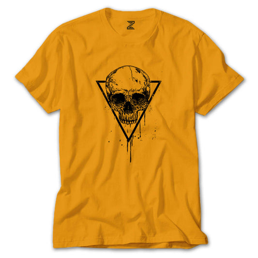 Skull Black Kuru Kafa Renkli Tişört