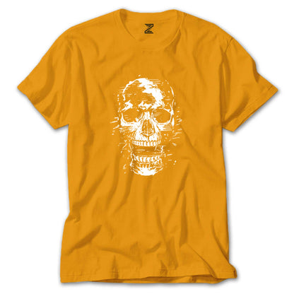 Skull Kuru Kafa Çığlık Renkli Tişört