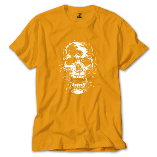 Skull Kuru Kafa Çığlık Renkli Tişört