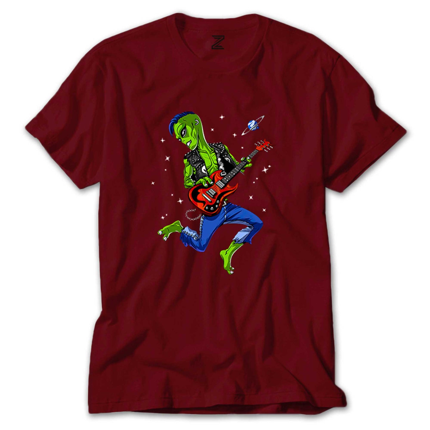 Alien Guitar Renkli Tişört
