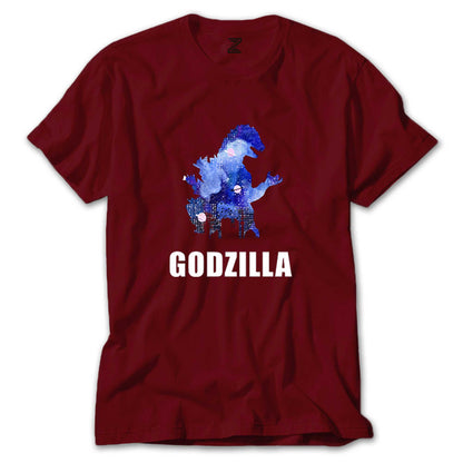 Godzilla in City Renkli Tişört